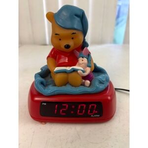 Disney Winnie The Pooh & Piglet Digital Alarm Clock Night Light Tested Works